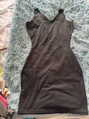 SPANX Black Mini Bodycon Dress